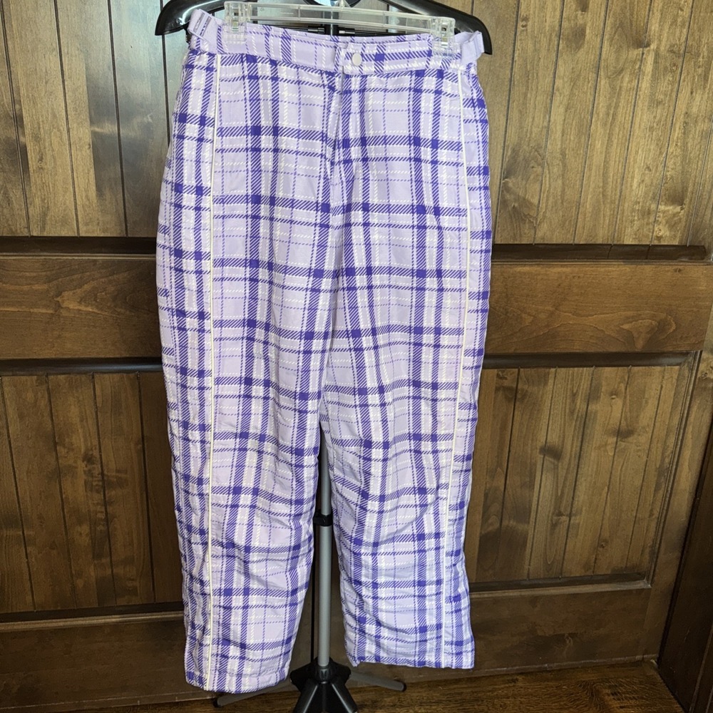 ATHLETECH Snow Pants for girls purple Gingham size xl -14/16 Ski